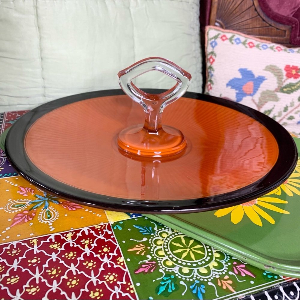 MCM Persimmon Top Handle Tidbit Tray